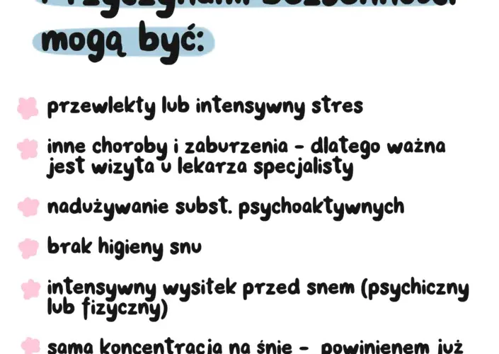 Przyczyny bezsenności: poznaj najczęstsze powody braku snu