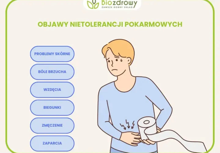 Objawy nietolerancji pokarmowych: problemy skórne, bóle brzucha, wzdęcia, biegunki, zmęczenie, zaparcia. Dowiedz się, jak sprawdzić nietolerancje pokarmowe.