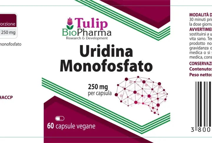 Urydyna monofosforan: 250 mg w kapsułce. Suplement diety Tulip BioPharma.
